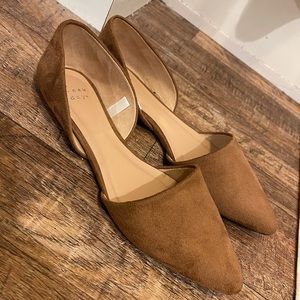 Tan suede flats